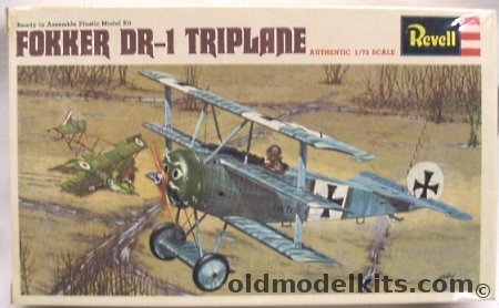 Revell 1/72 Fokker DR-1 Triplane, H652-70 plastic model kit
